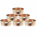 Pure Copper Serving Bowl - Dinner Bowl  - Set Of 6 | Grocsy