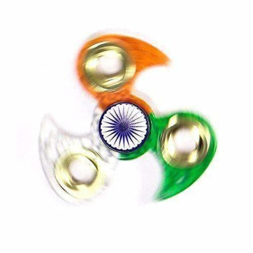 Indian Flag Tri Colour Print Fidget Metal Hand Spinner, Multi Color | Grocsy