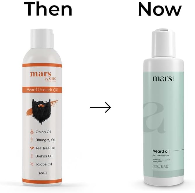 Mars By GHC Beard Growth Oil with Onion, Bhringraj, Tea Tree Oil | Grocsy