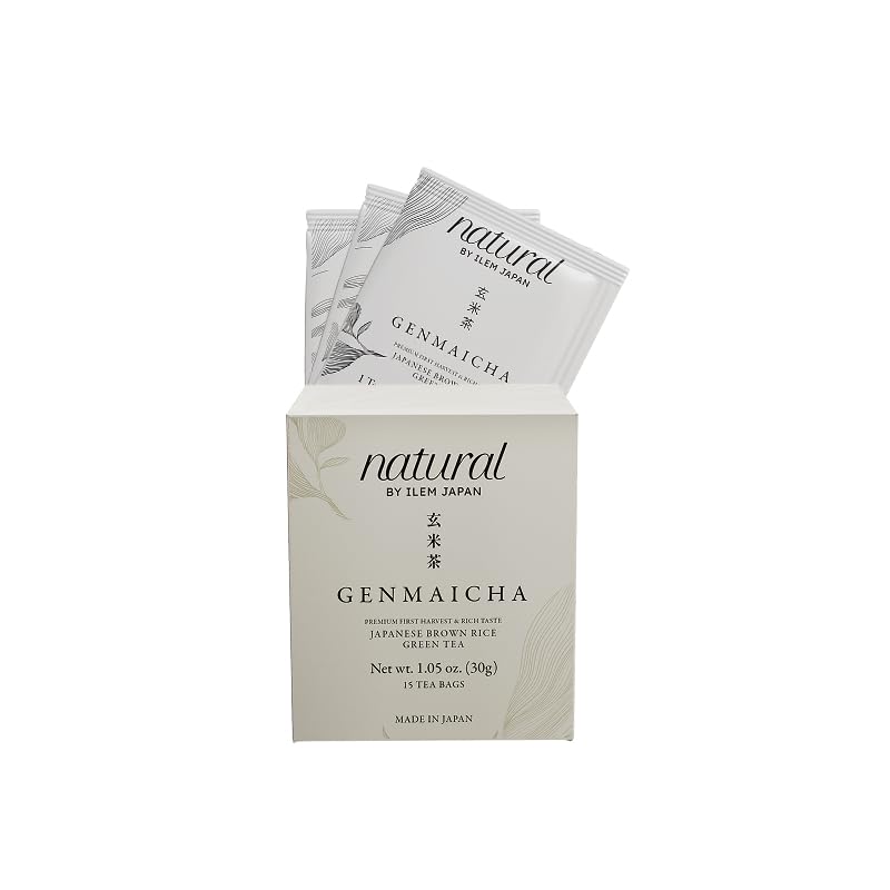 ILEM JAPAN Genmaicha Japanese Brown Rice Roasted Green Tea | Grocsy