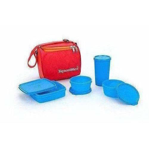 Plastic Lunch Box Set with Bag Set, 5-Pieces | Grocsy