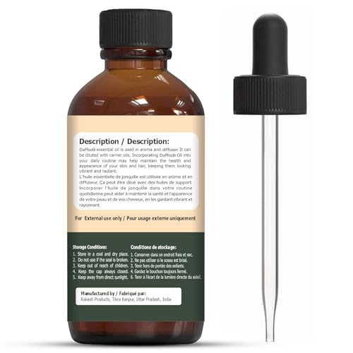 Organic Zing Daffodil (Narcissus jonquilla) Oil | Pure & Natural Essential Oil for Aroma and Diffusers | Grocsy
