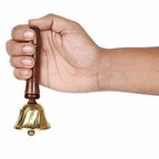 Brass & Wooden Pooja Prayer Ghanta - Indian Hindu Festivals | Grocsy