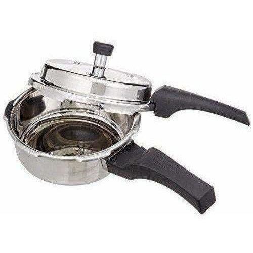 Stainless Steel Pressure Cooker with Lid - 2 Litres | Grocsy