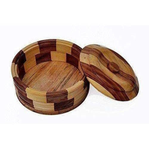 Brown Color - Wooden Casserole | Grocsy