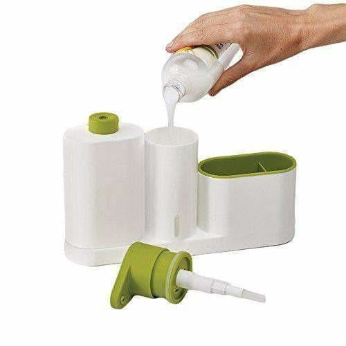 Self Sink Drainer Dishwasher Sanitize Liquid Dispenser and Sponge Holder | Grocsy