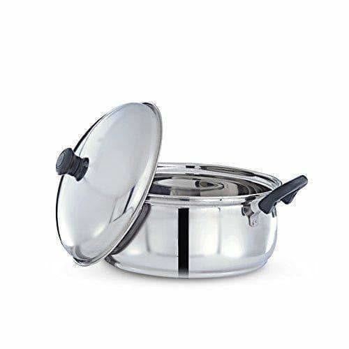 Stainless Steel Cook and Serve Handi Set (5-Pieces, Silver) | Grocsy