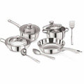 Pristine Tri Ply Induction Base Cooking Essential Steel Cookware | Grocsy