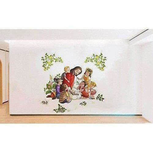Lord Jesus with Kids Wall Sticker | Grocsy