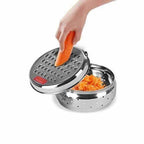 Stainless Steel Spill Free Vegetable Grater with Storage Container | Grocsy