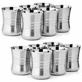 Stainless Steel  Glasses - Set of 12 | Grocsy