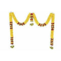Golden Yellow and Red combination of Throna for Door | Grocsy