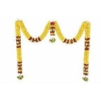 Golden Yellow and Red combination of Throna for Door | Grocsy