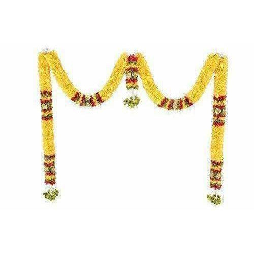 Golden Yellow and Red combination of Throna for Door | Grocsy