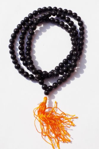 Kannssky Black Agate (Hakik) Japa Mala | Grocsy