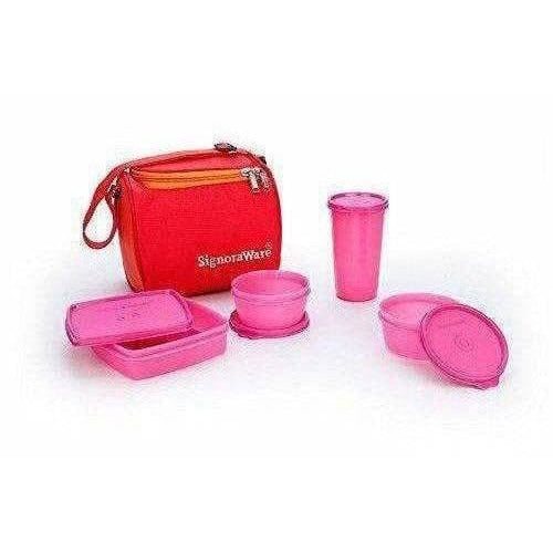Plastic Lunch Box Set with Bag Set, 5-Pieces | Grocsy