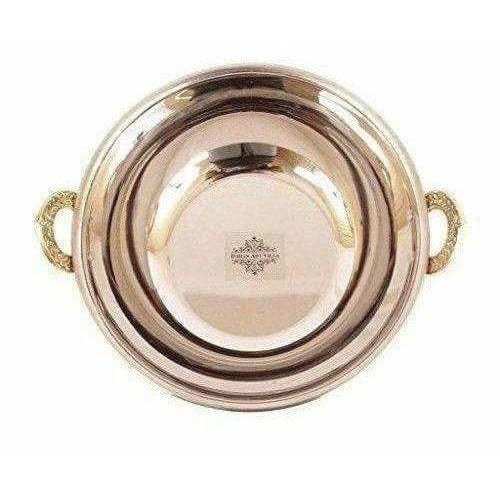 Steel Copper Kadai Bowl - 1000 ML | Grocsy