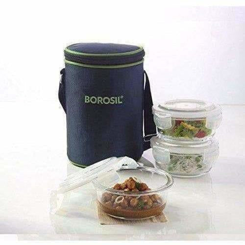 Microwavable Containers with Lunch Bag, 400ml, Set of 3 | Grocsy