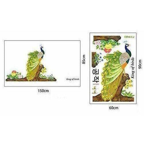 Multicolor - Decals Design Peacock Bird Wall Sticker | Grocsy