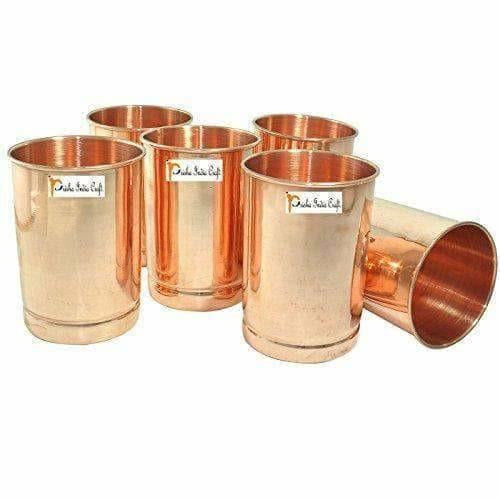 Copper Glass Drinkware -  Set of 6 | Grocsy