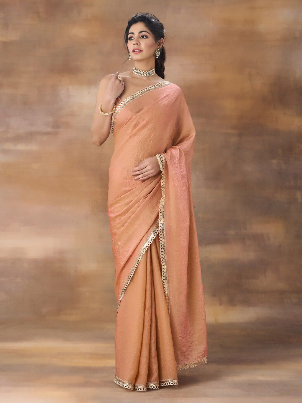 kasee Sequinned Organza Saree | Grocsy