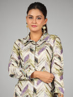 Juniper Women Green Rayon Printed Clothing Set | Grocsy