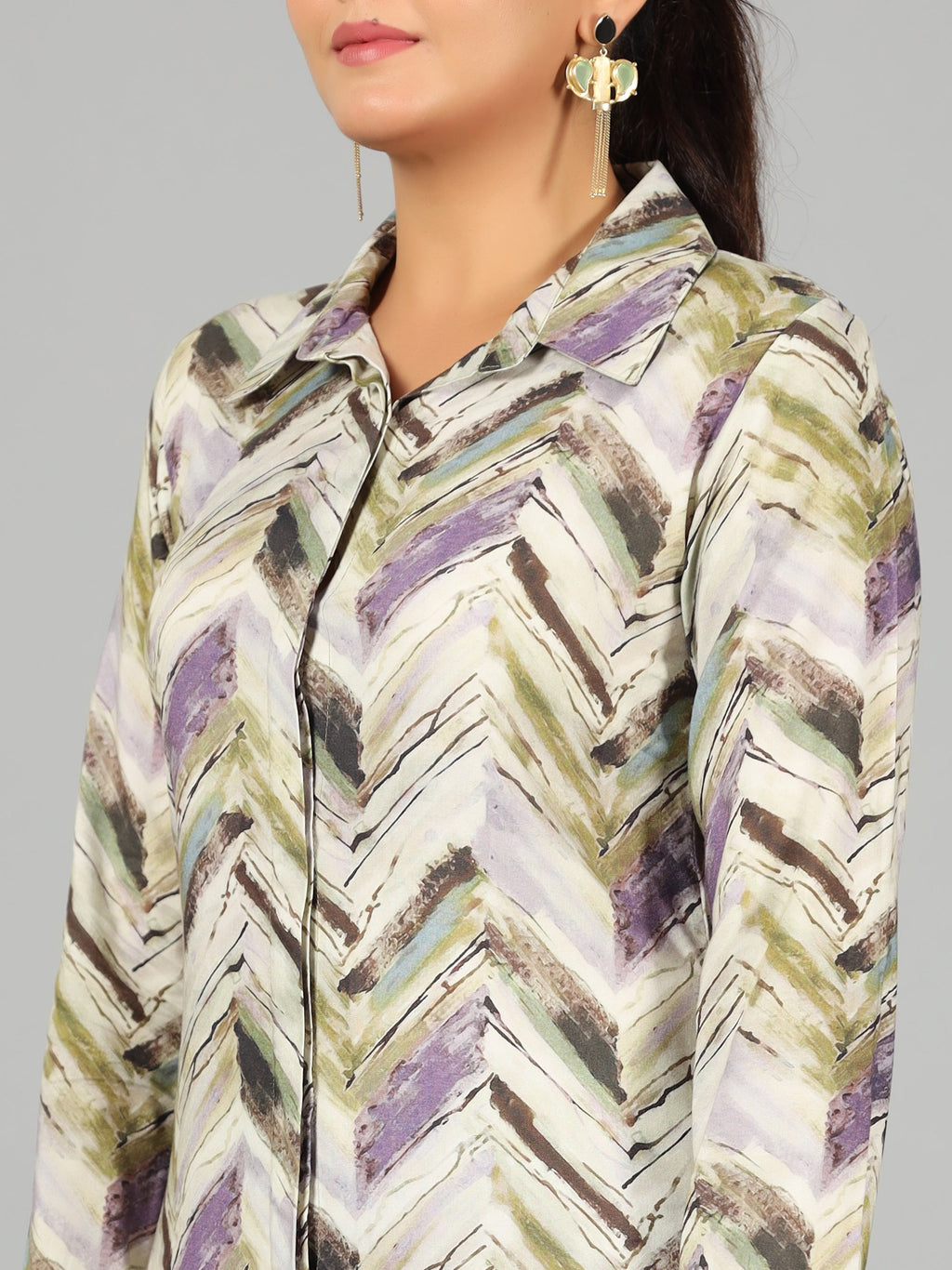 Juniper Women Green Rayon Printed Clothing Set | Grocsy