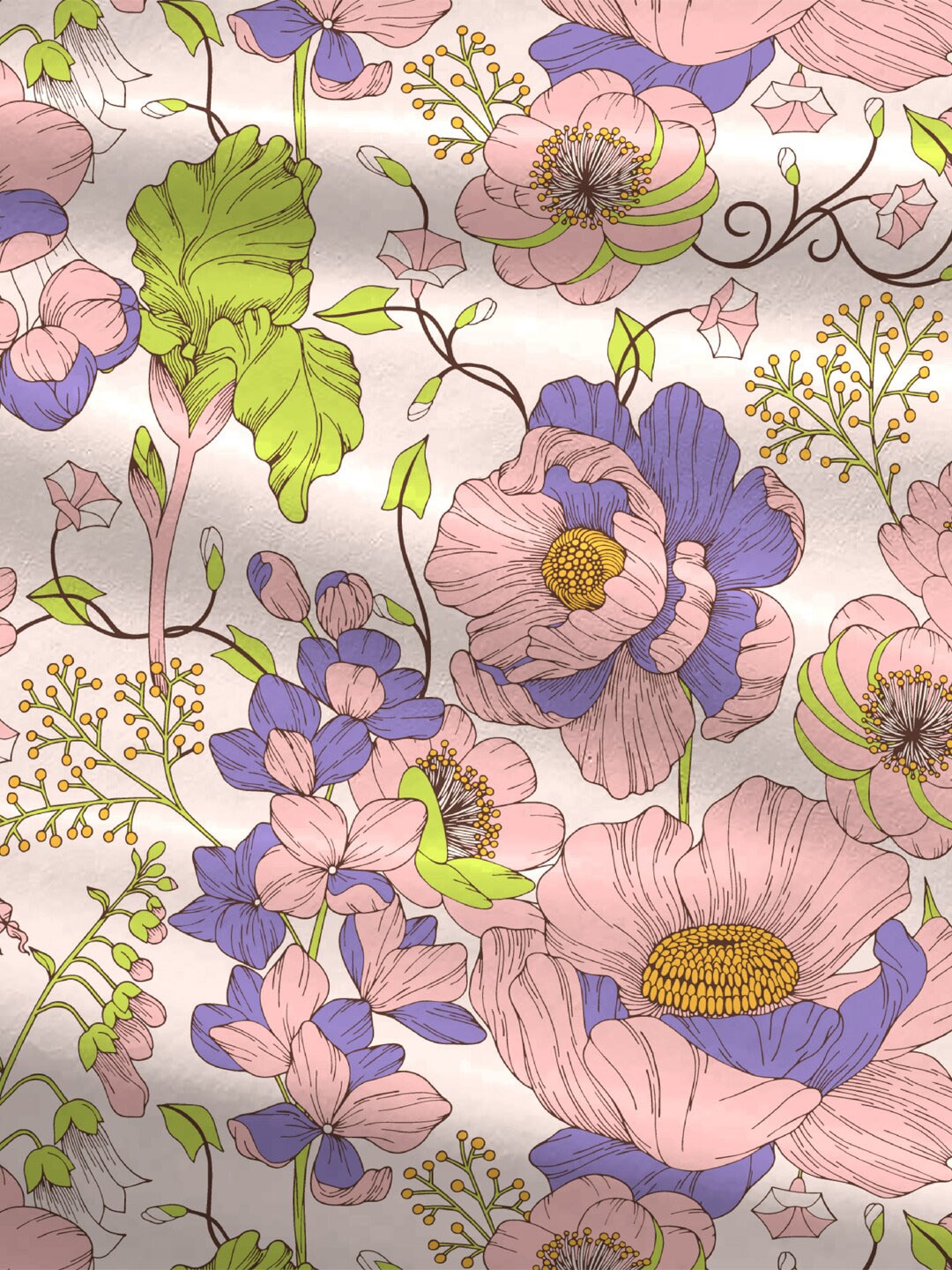 MYTRIDENT Moments Pink Blue Floral Pure Cotton 120 TC Queen Bedsheet With 2 Pillow Covers | Grocsy