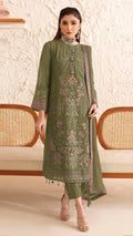 Anaita Mehendi Fox Georgette Suit With Embroidered Sequence Work | Grocsy