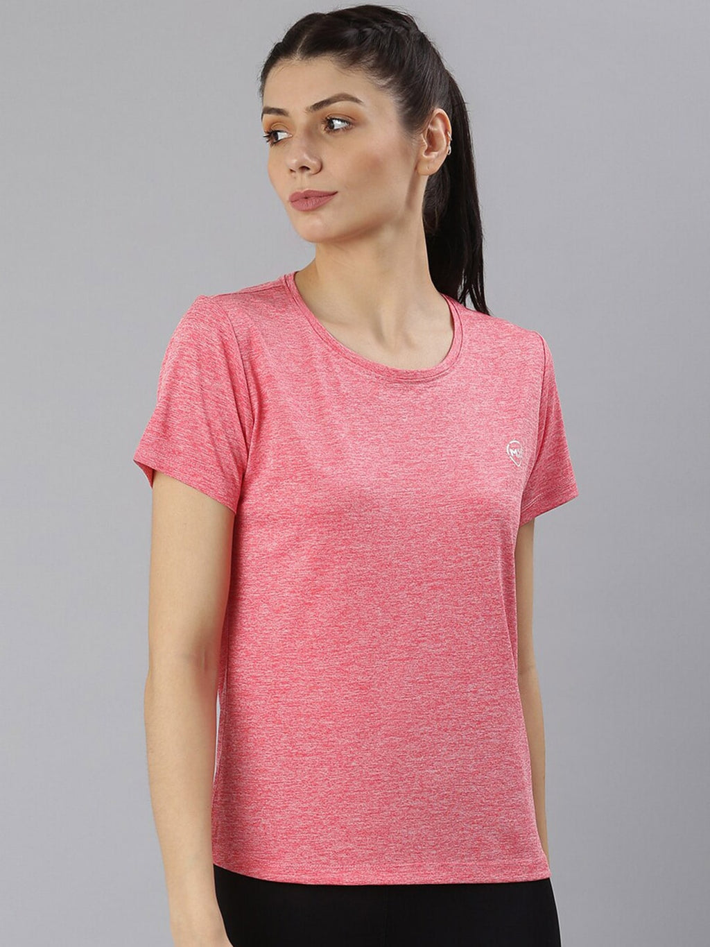 MKH Women Coral Dri-FIT Sports T-shirt | Grocsy