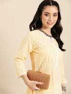 Sangria Women Ethnic Motifs Embroidered Kurta | Grocsy