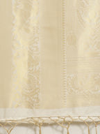 Saree Mall Off-White & Golden Woven Design Banarasi Saree | Grocsy