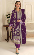 Anaita Purple Rangoli Silk Suit with Embroidery & Sequence Work | Grocsy