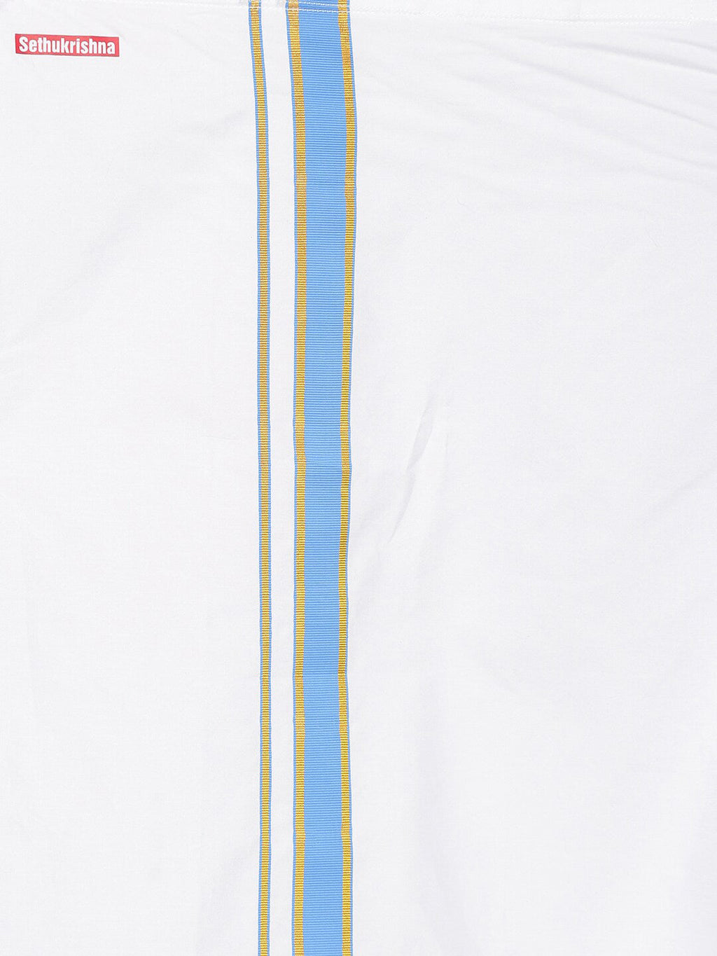 Sethukrishna White Pure Cotton Solid Shirt and Veshti Set | Grocsy