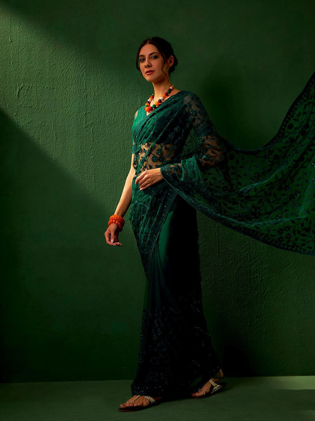 Sangria Embroidered Sarees | Grocsy