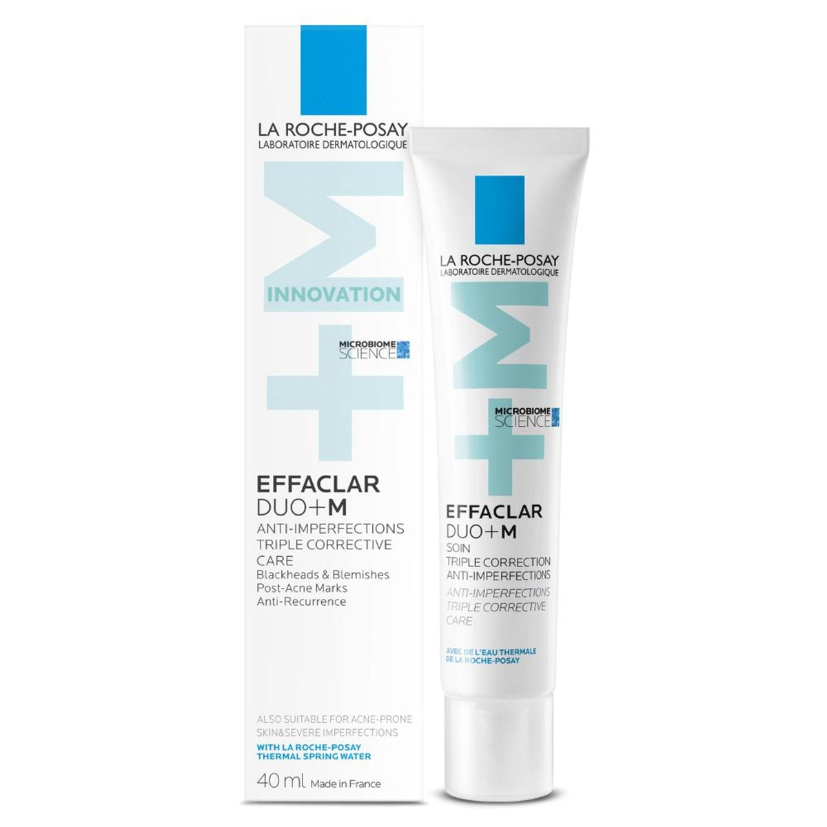 La Roche-Posay Effaclar Duo+M Gel with Salicylic acid, Anti-Acne Moisturiser for Acne-Prone Skin | Grocsy