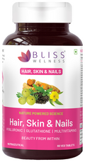 Bliss Welness Hair Skin & Nails Veg Tablet | Grocsy