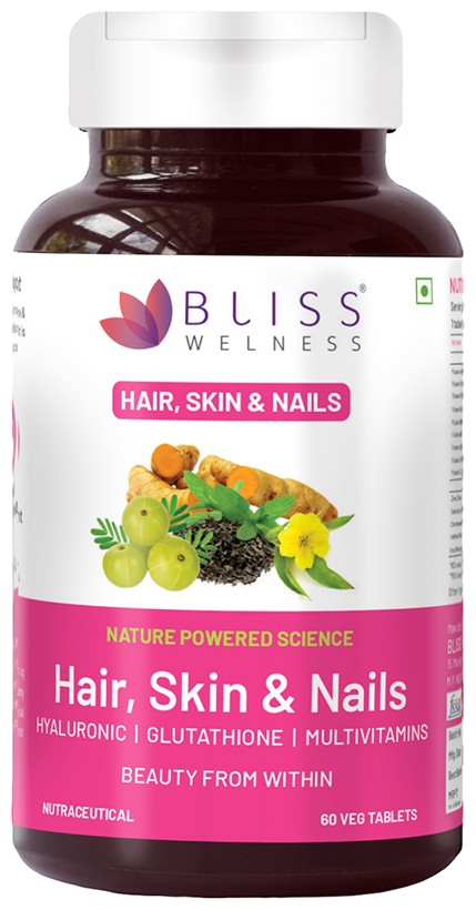 Bliss Welness Hair Skin & Nails Veg Tablet | Grocsy
