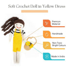 Nesta Toys Handmade Crochet Doll for Kids (11 Inch), Amigurumi Stuffed Toy | Grocsy