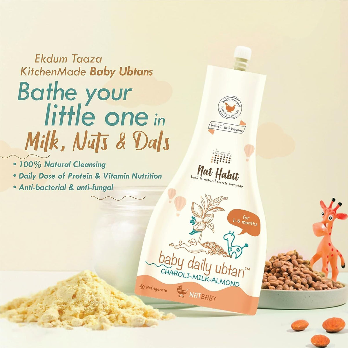 Nat Habit Baby Daily Ubtan Body Wash | Grocsy