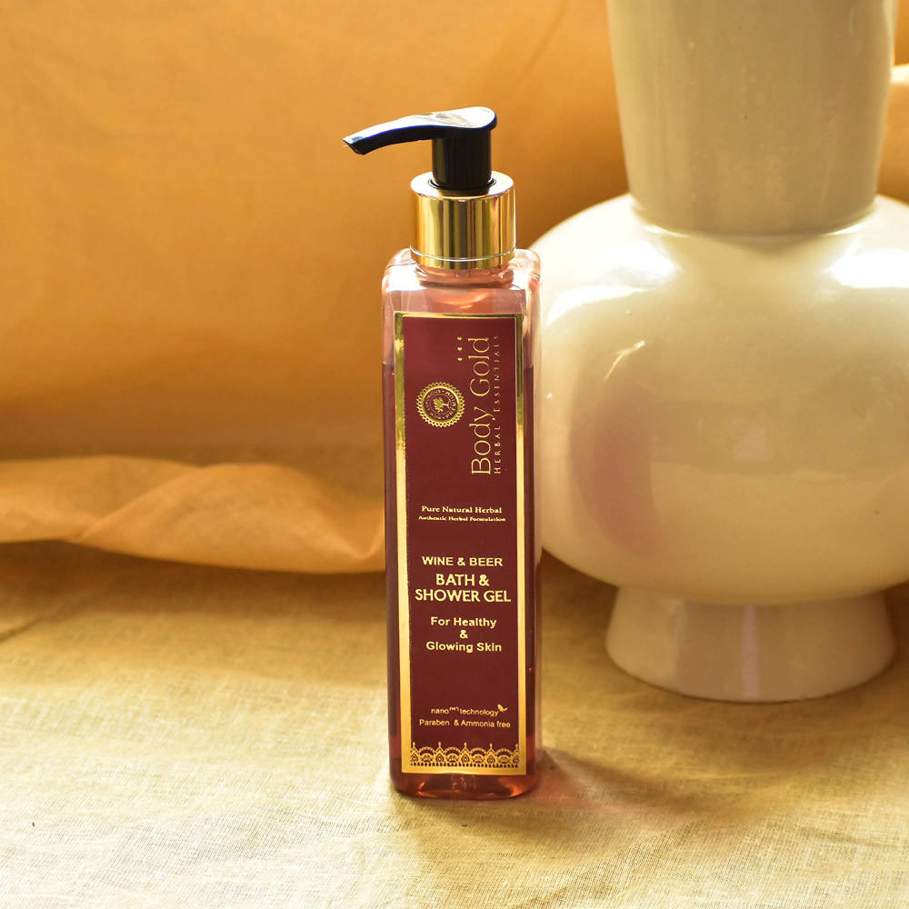 Body Gold Bath & Shower Gel - Wine & Beer | Grocsy
