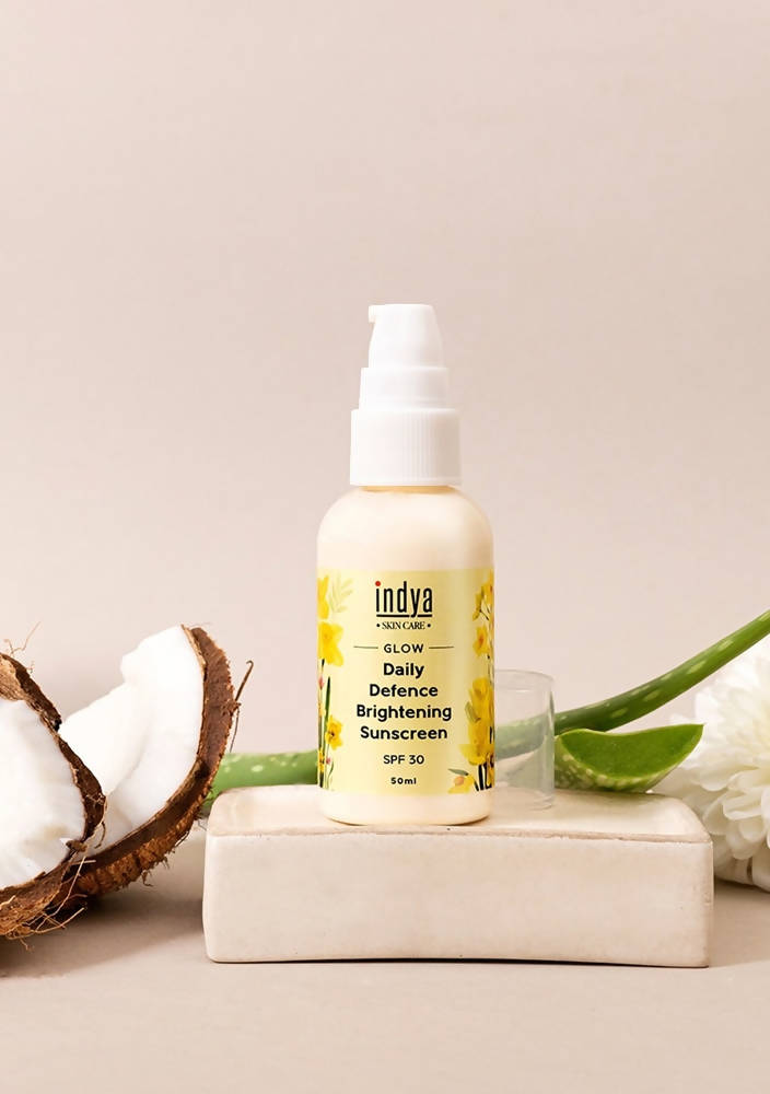 Indya Daily Defence Brightening Sunscreen SPF 30 | Grocsy