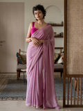 Suta Pink Striped Cotton Blend Saree | Grocsy