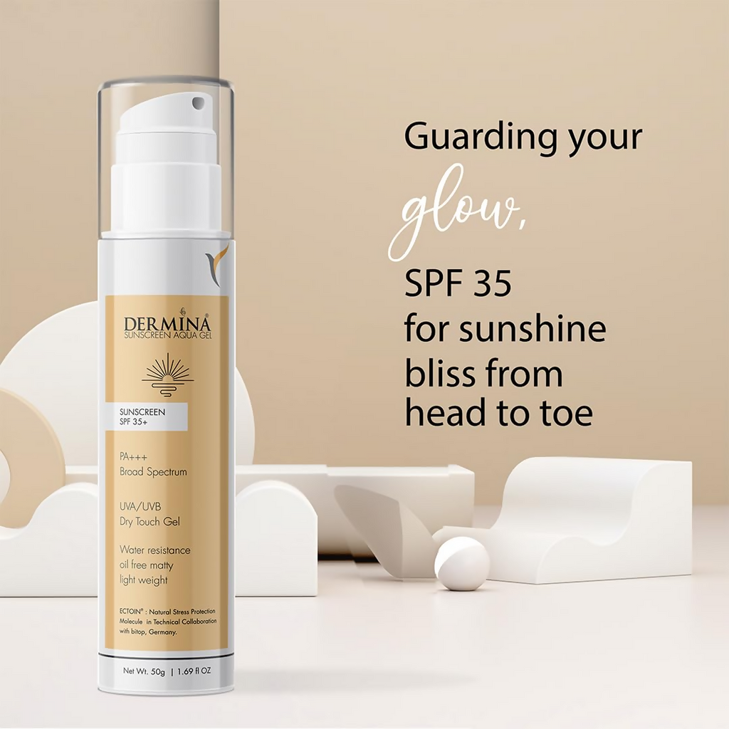 DERMINA Sunscreen Aqua Gel SPF 35+ PA+++ Broad Spectrum | Grocsy