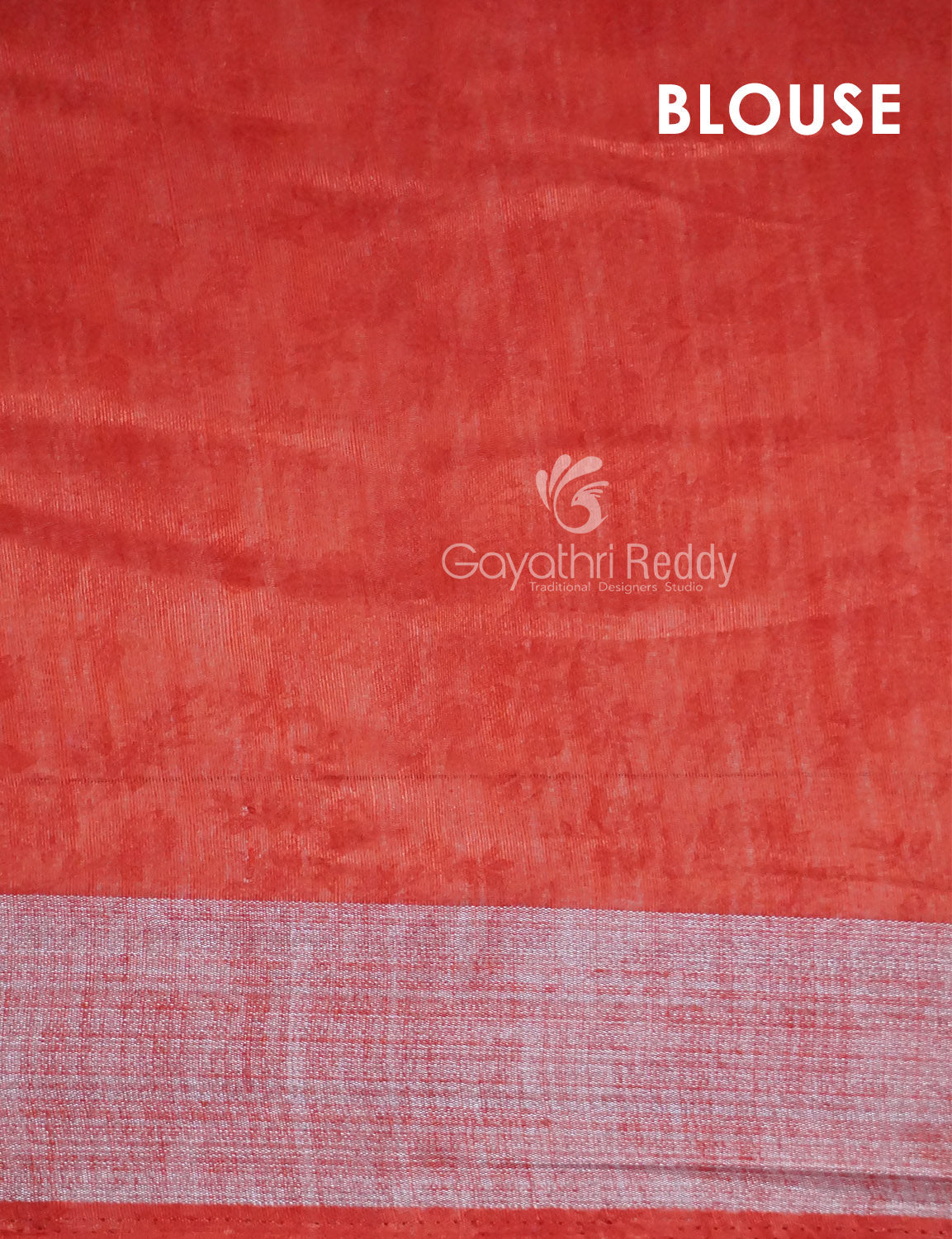 Shades of Baby Orange With Dark Orange Blouse Floral Design Semi Chanderi Saree By Gayathri Reddy Designer Studio | Grocsy