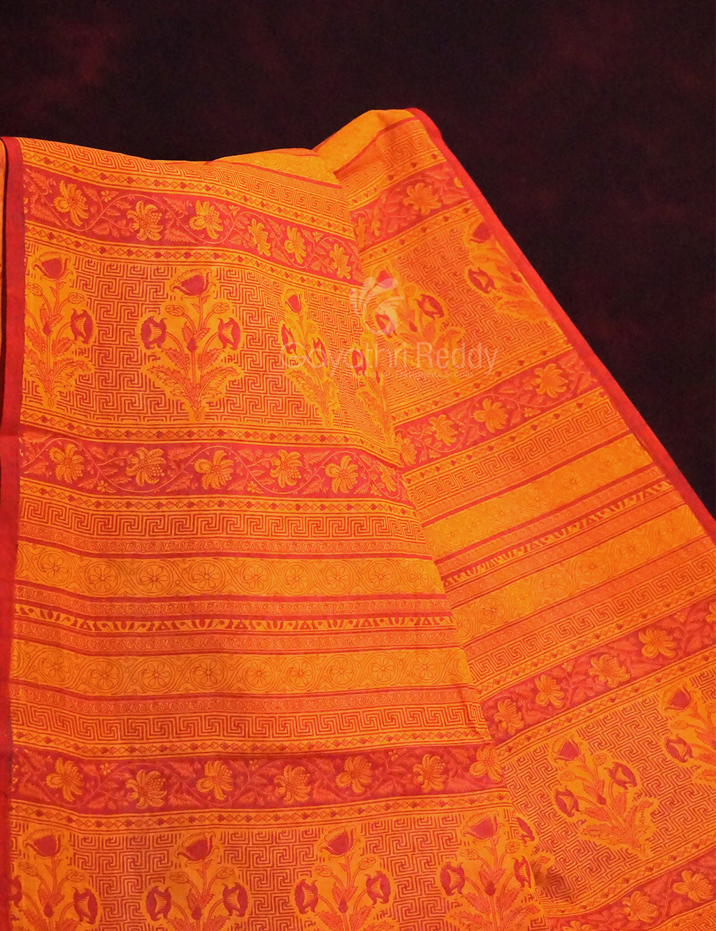 Off White Block Print Pure Mulmul Cotton By Gayathri Reddy Designer Studio | Grocsy