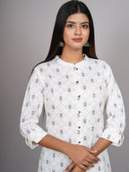 HERE&NOW Geometric Printed Kurta | Grocsy