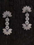 Shoshaa Silver-Toned Contemporary Drop Earrings | Grocsy