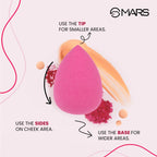 MARS Cosmetics Mini Beauty Blender For Face Makeup - Set Of 5 | Grocsy
