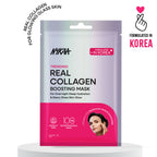 Nykaa Skin Real Collagen Mask – Hydrates, Brightens And Gives Dewy Skin Overnight - Formulated In Korea | Grocsy